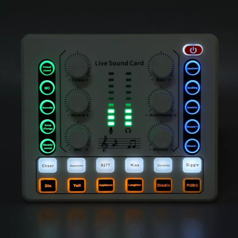 M8 Versatile Sound Card Body For Win/Mac OS/Android/IOS Wide Compatibility