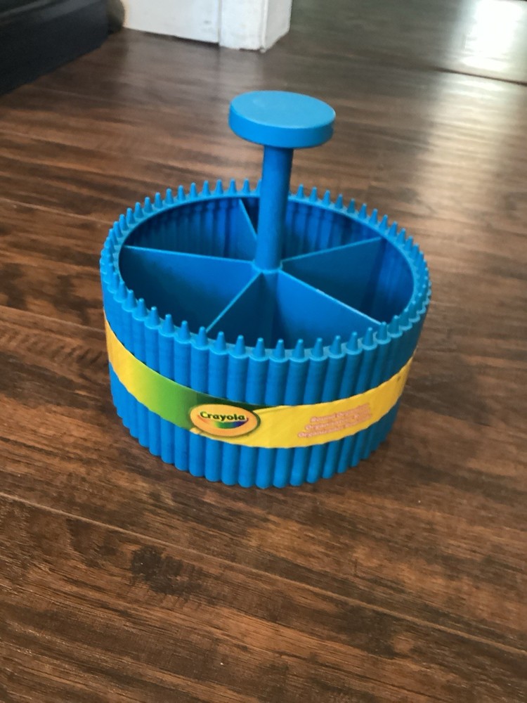 Crayola Round Storage Organizer For Crayons Blue New