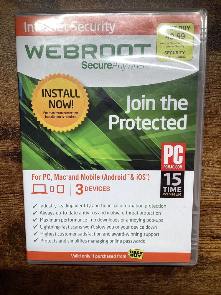 Webroot Internet Security for Pc, Mac