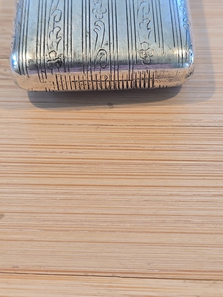 Antique Silver Plate Vesta Case Match Safe