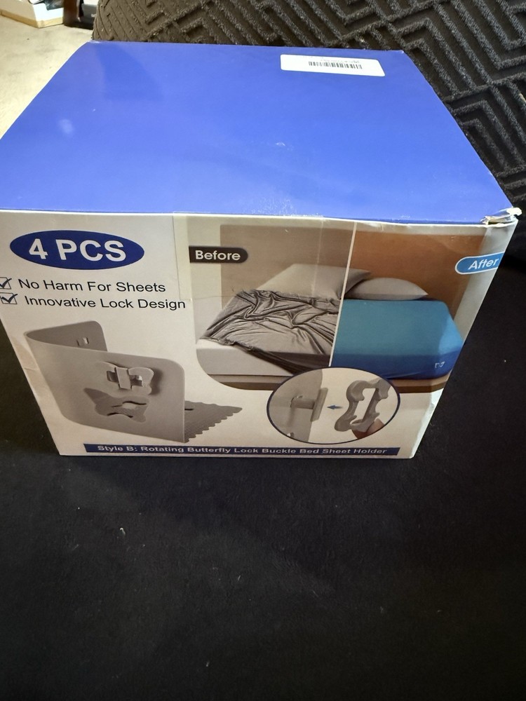 Bed Sheet Holders for Corners, Fitted Sheet Holder with Press-Type Sheets Lock
