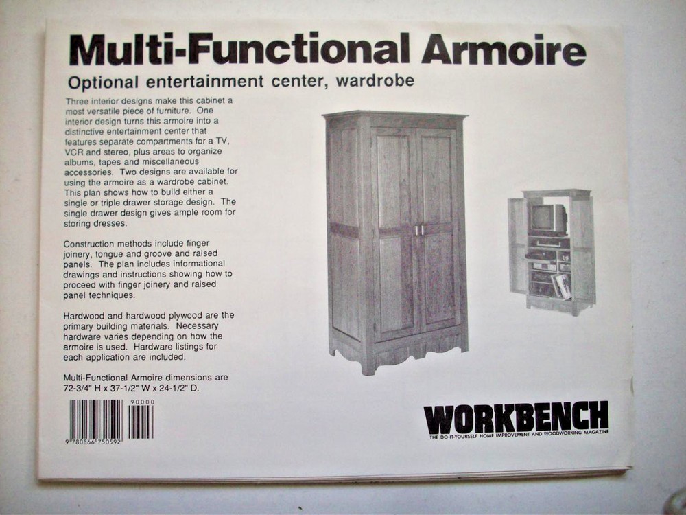 Multi-Functional Armoire workworking pattern