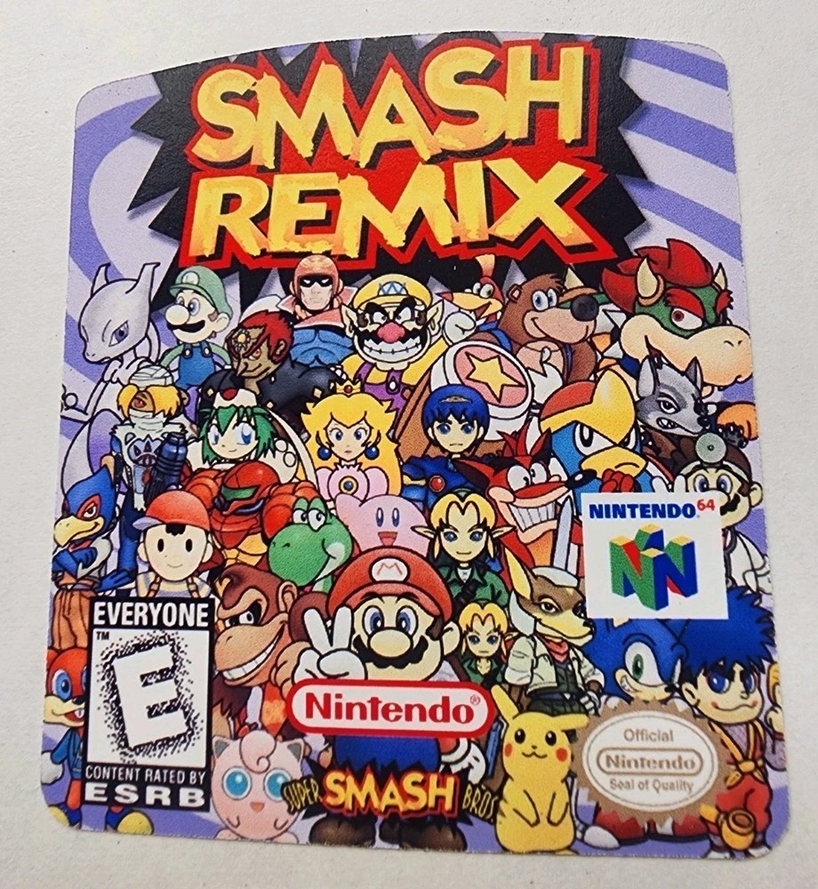 Nintendo 64 [N64] SMASH REMIX Custom Label Sticker