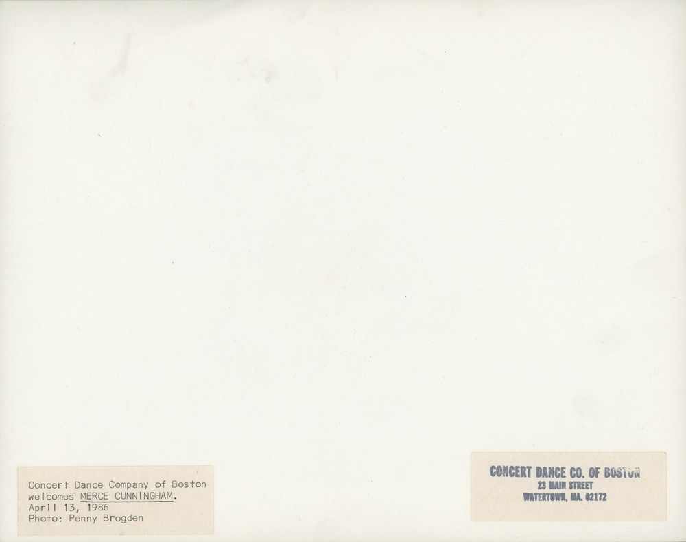 CUNNINGHAM, Merce.: Signed Photograph