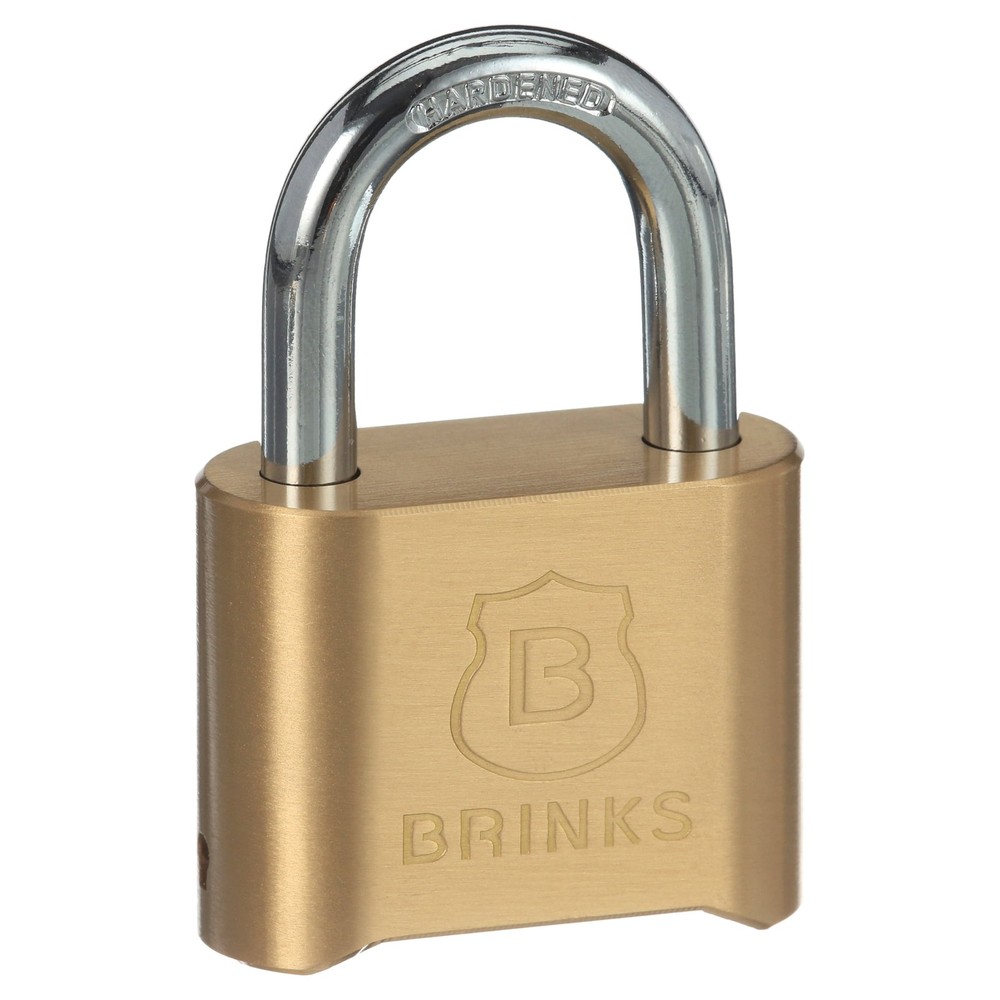 Brinks Solid Brass 50mm Resettable Combination Padlock with 1in Shackle