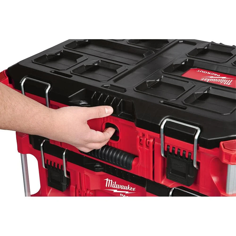 MILWAUKEE PACKOUT 22 In. Medium Red Tool Box with 75 Lbs. 48-22-8424