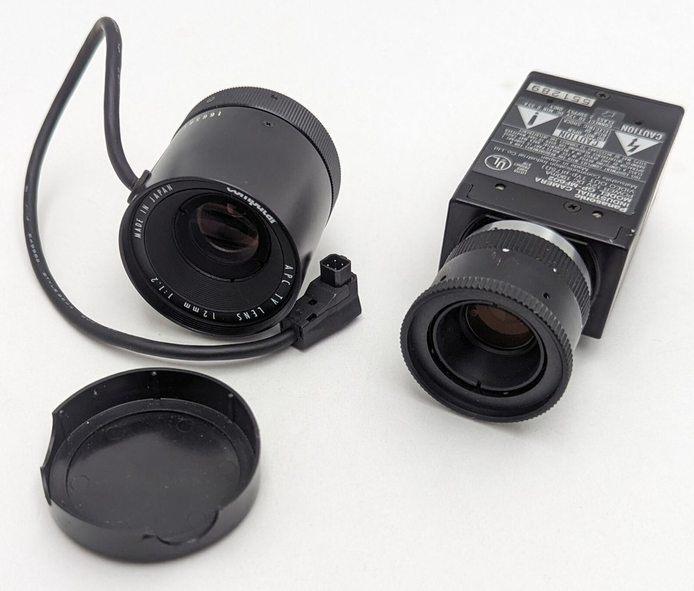 Panasonic GP-MF 602 Industrial Camera with Computar 12mm 1:1.2 Lenses - Working