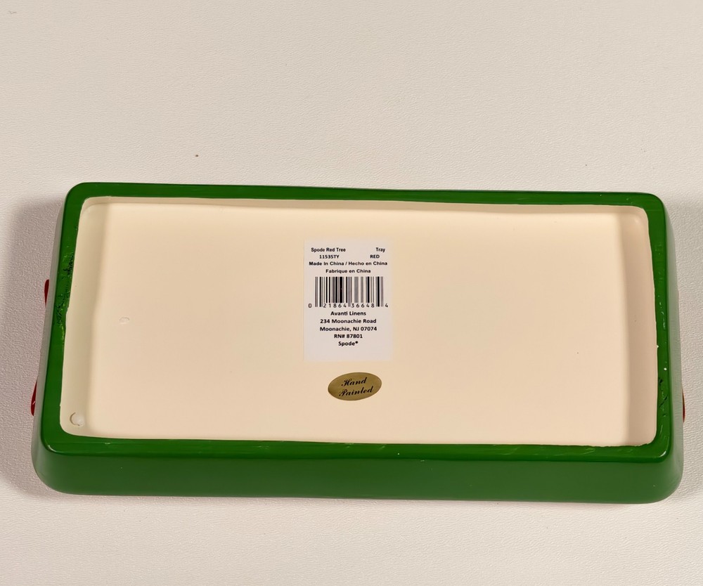 Spode Hand Painted Christmas Tree Vanity Tray