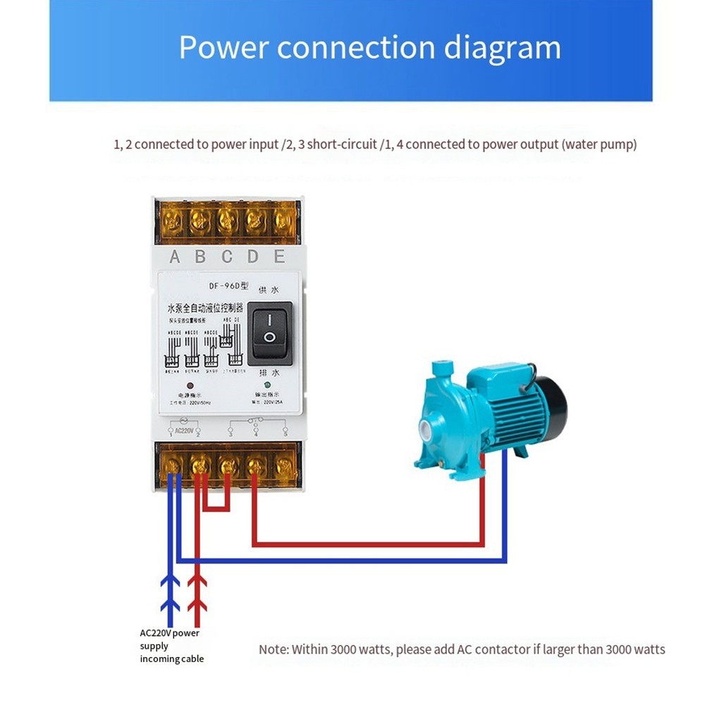 Fully Automatic Water Level Controller 25A 220V Water Tank Liquid Level6652
