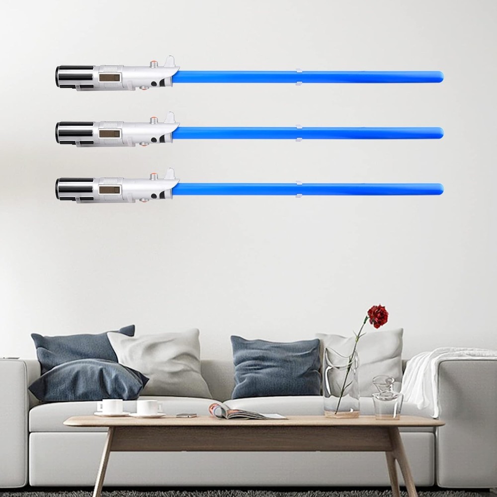 Horizontal Lightsaber Wall Mount Holder Light Saber Display Rack Hook Clear