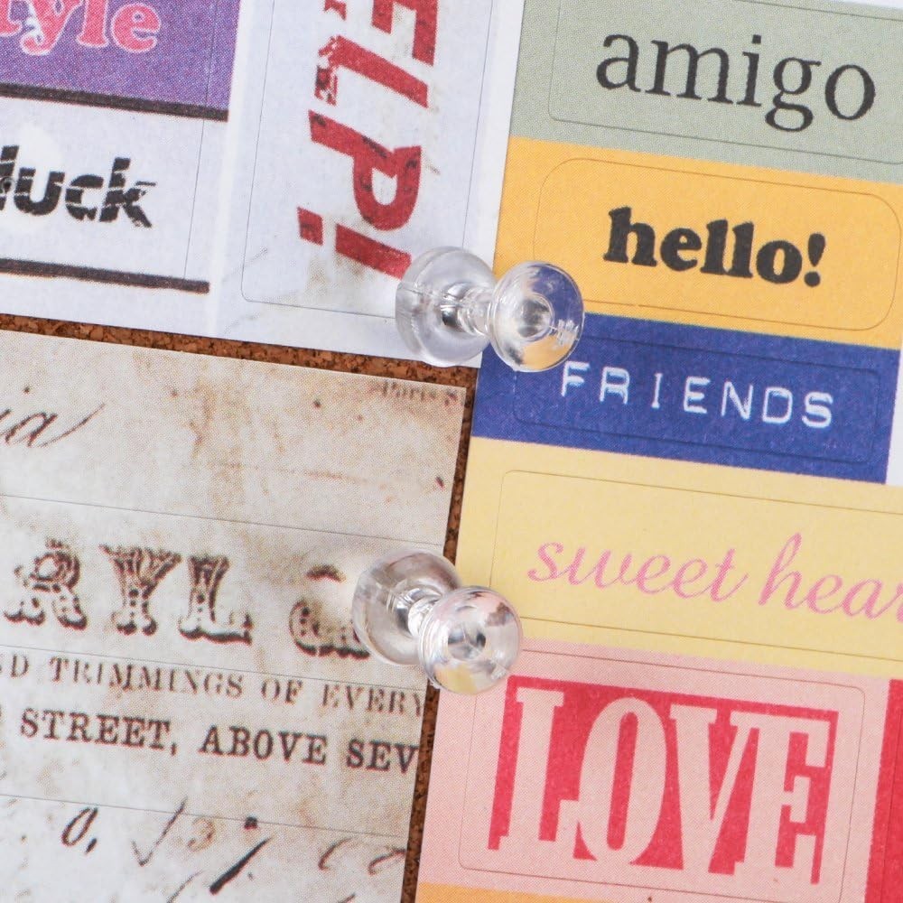 Organize with 600 Count Clear Push Pins - Durable, Small-Size for Efficiency