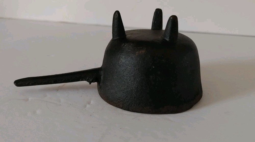 Salesman Sample Cast Iron Footed Handled Pot