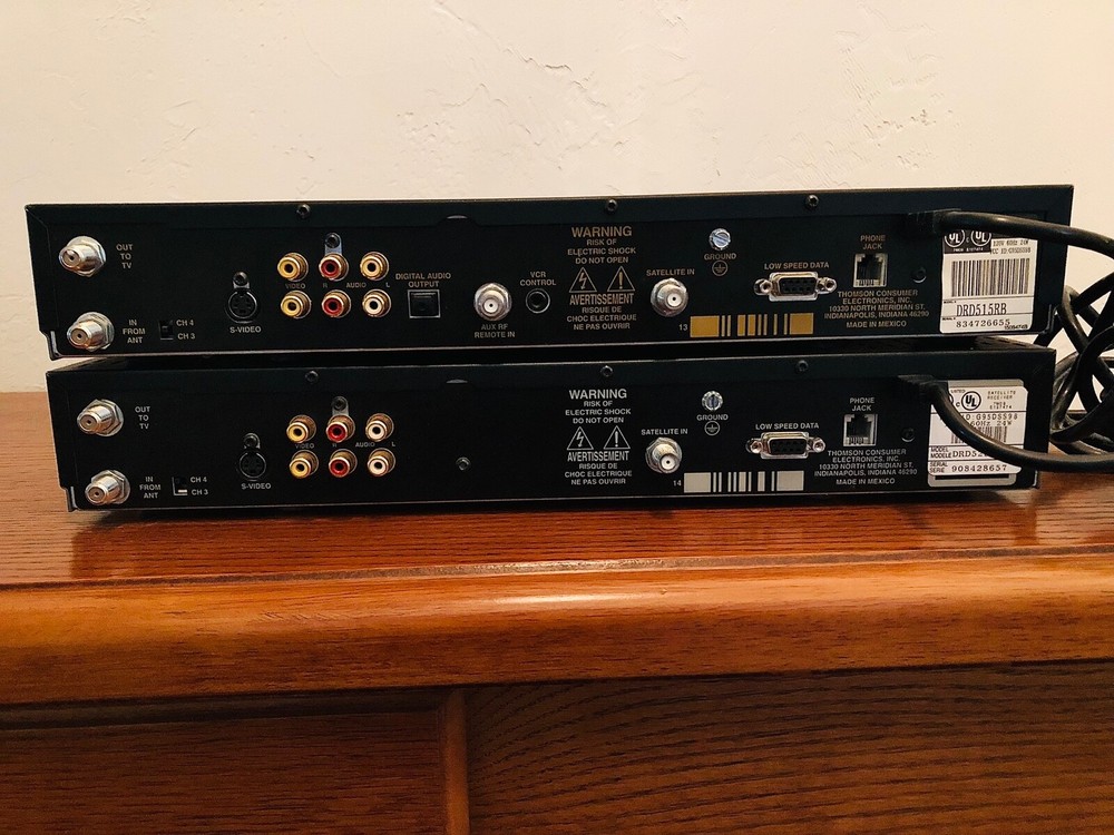 (2) RCA Direct TV DRD515RB & DRD523RD Satellite Receivers