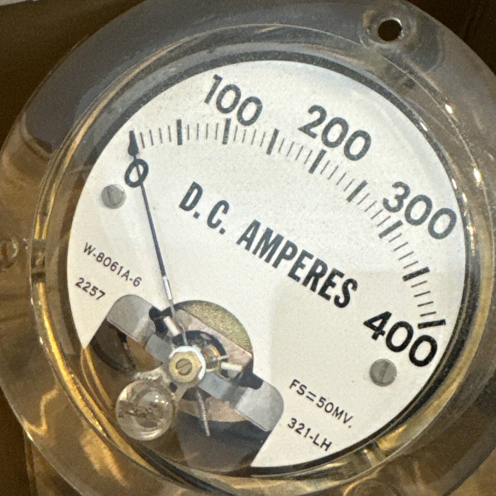 Simpson W-8061A-6 Panel Meter 0-400 DC Amperes