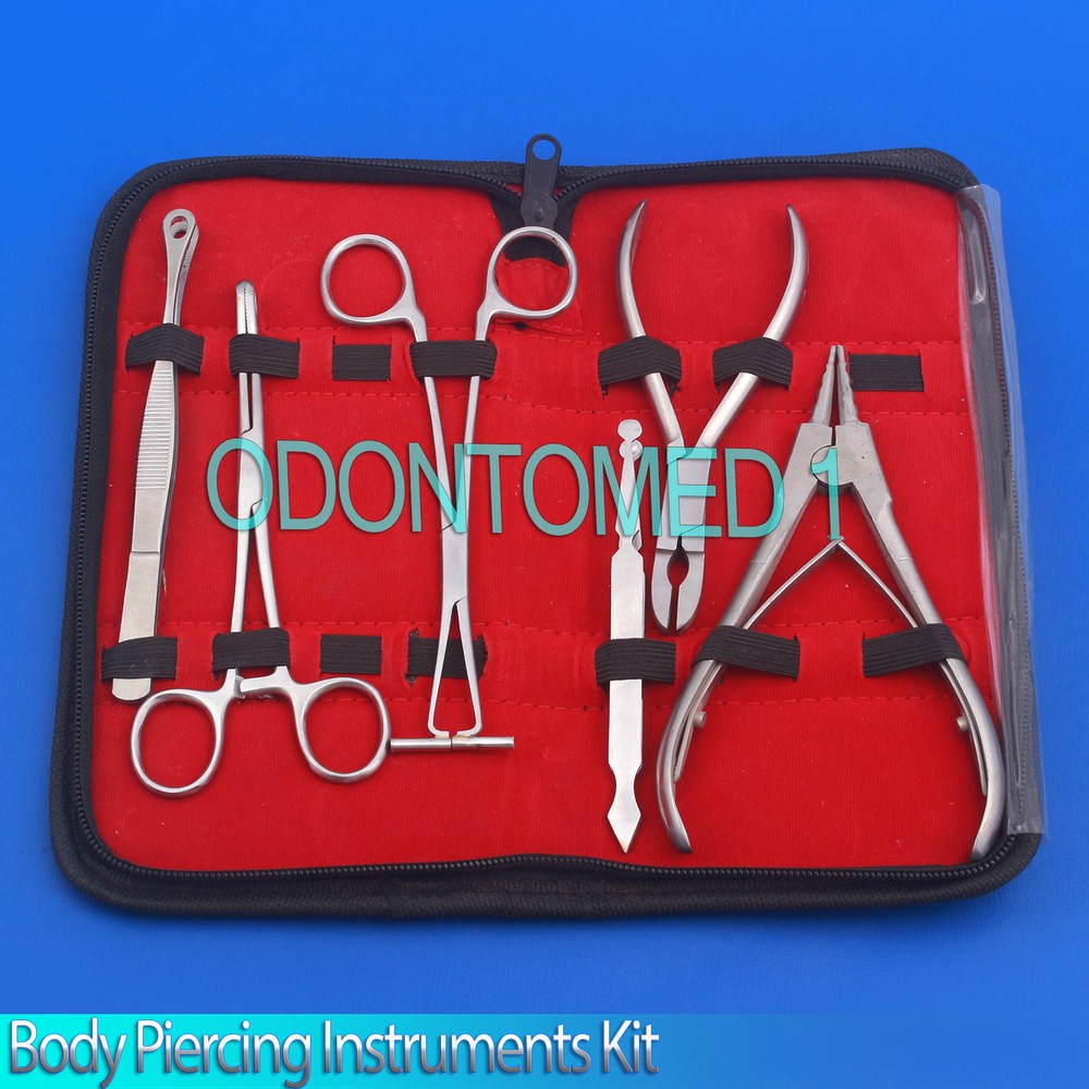 6 Body Piercing Instruments kit Tools Penington Forceps New
