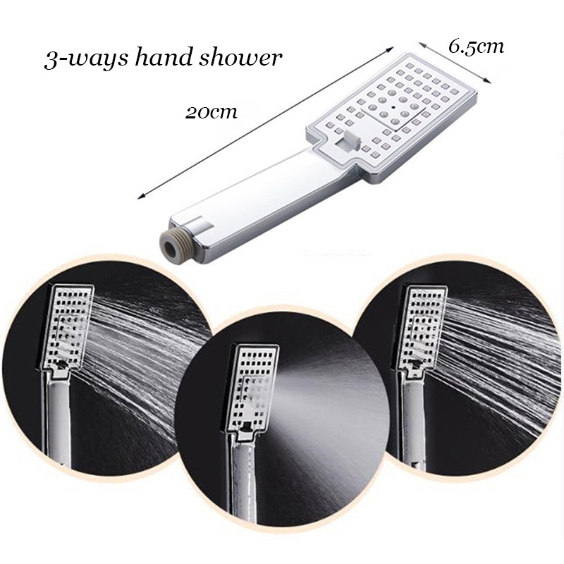 Bathroom Shower Column Panel LED Rainfall Mixer Massage Jets Tub Set Wall Mount