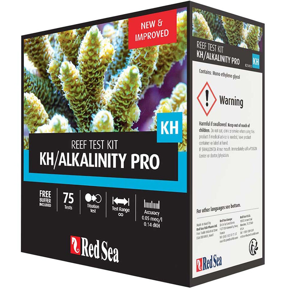 Red Sea KH/Alkalinity Pro Reef Test Kit High Accuracy Titration Method 75 Tests