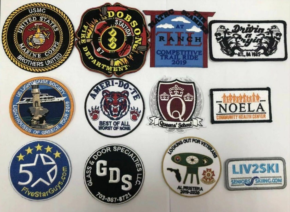 Personalized Logo Custom Made Iron on Patch Badges Emblems Embroidered DIY Patch
