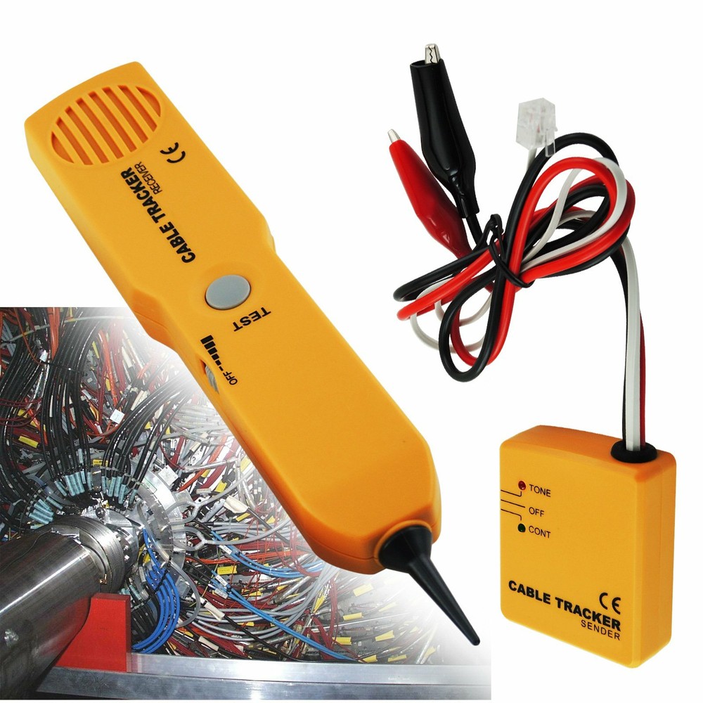 Portable Cable Wire Tracker Network Phone Line Tracer Tester Kit Tone Continuity