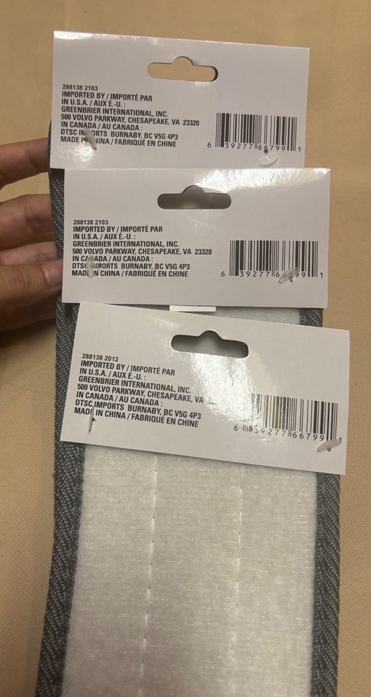Lot Of 3 Essentials Microfiber Mop Pads - Light Duty Gray Machine Washable