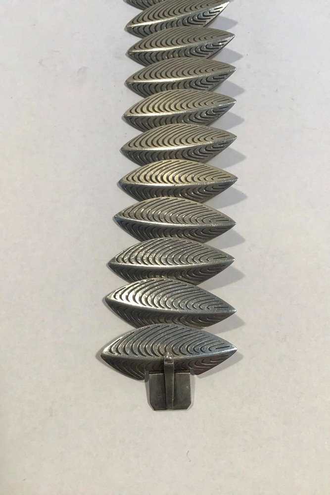 Anton Michelsen Sterling Silver Leaf-shaped joint Bracelet