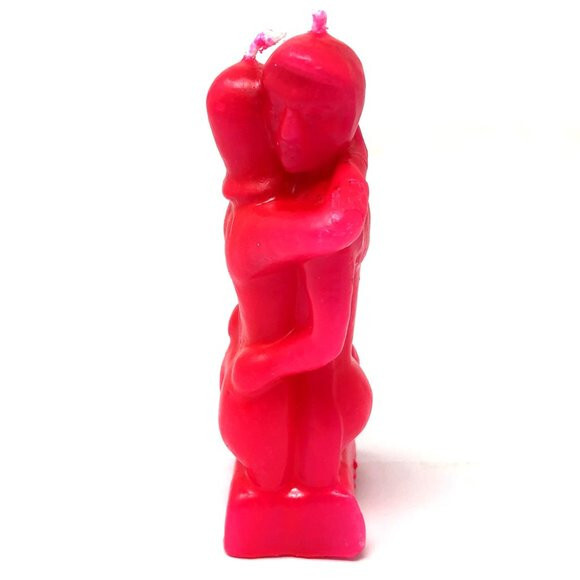 Red Figural Erotic Couple Candle