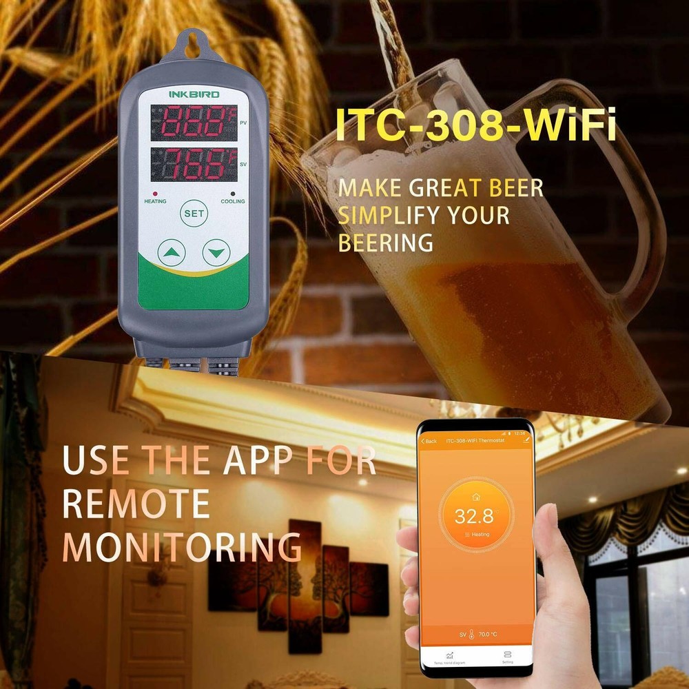 WiFi Thermostat Heating Cooling Temperature Controller Seeded Started Greenhouse