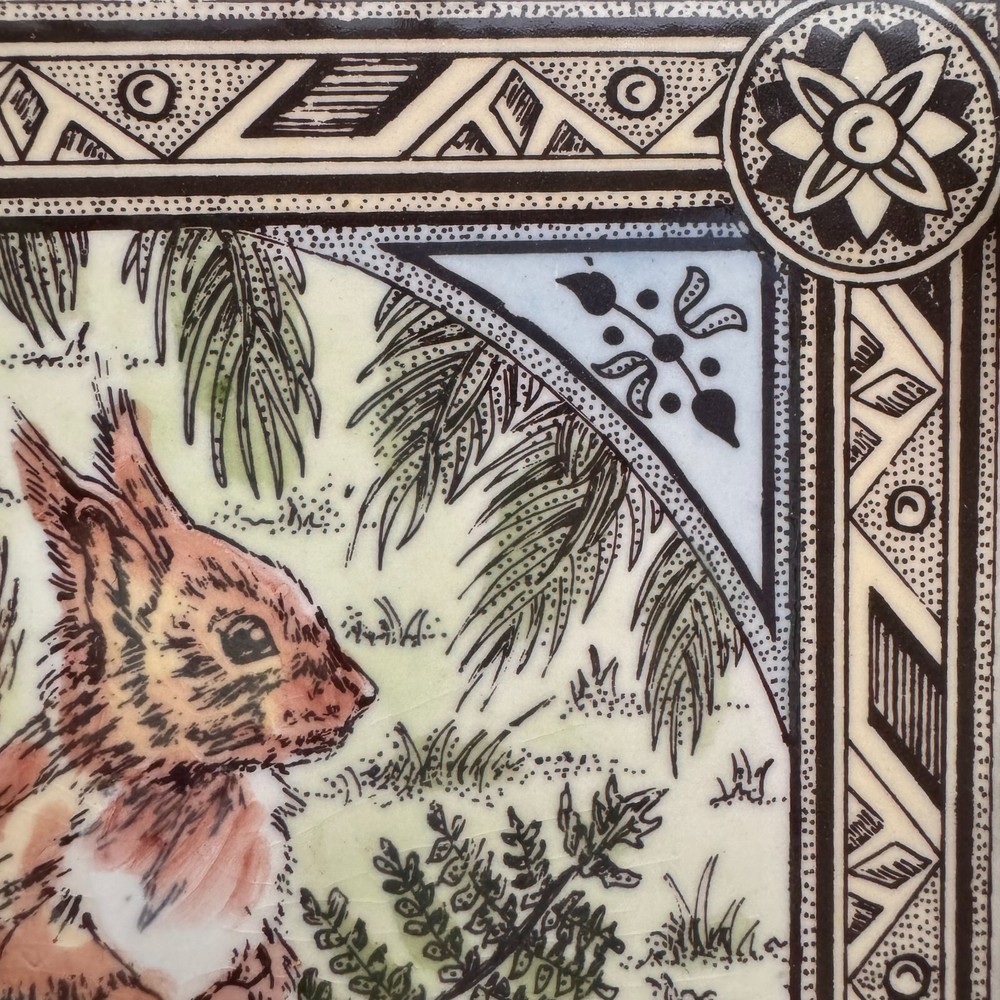 BEAUTIFUL ENGLISH SQUIRREL Ceramic Art Tile!