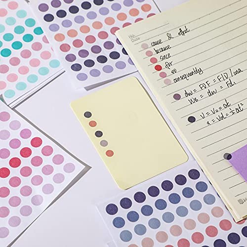 3200 Pieces Small Colored Dots Sticker 1/4 Inch Tiny Round Coding Labels