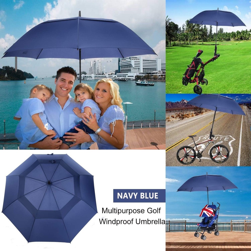 Extra Large Golf Umbrella, 54/62/68/72 Inch Automatic Open, Oversize Double C...