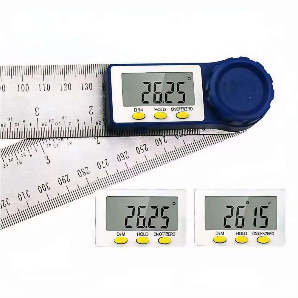 Digital Angle Finder Protractor Zeroing and Locking Function, 7-Inch Angle Ruler