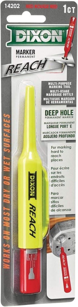 Industrial Deep Hole Permanent Marker Red - Precision for Tight Spaces