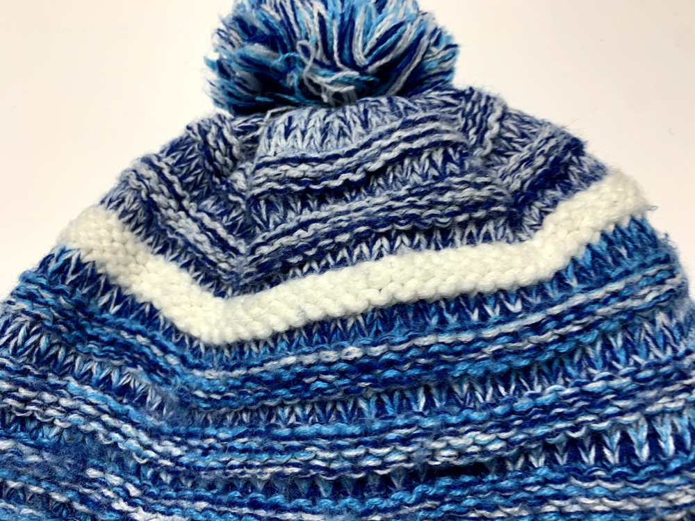 Swisscom Pom Pom Winter Beanie Blue Hat