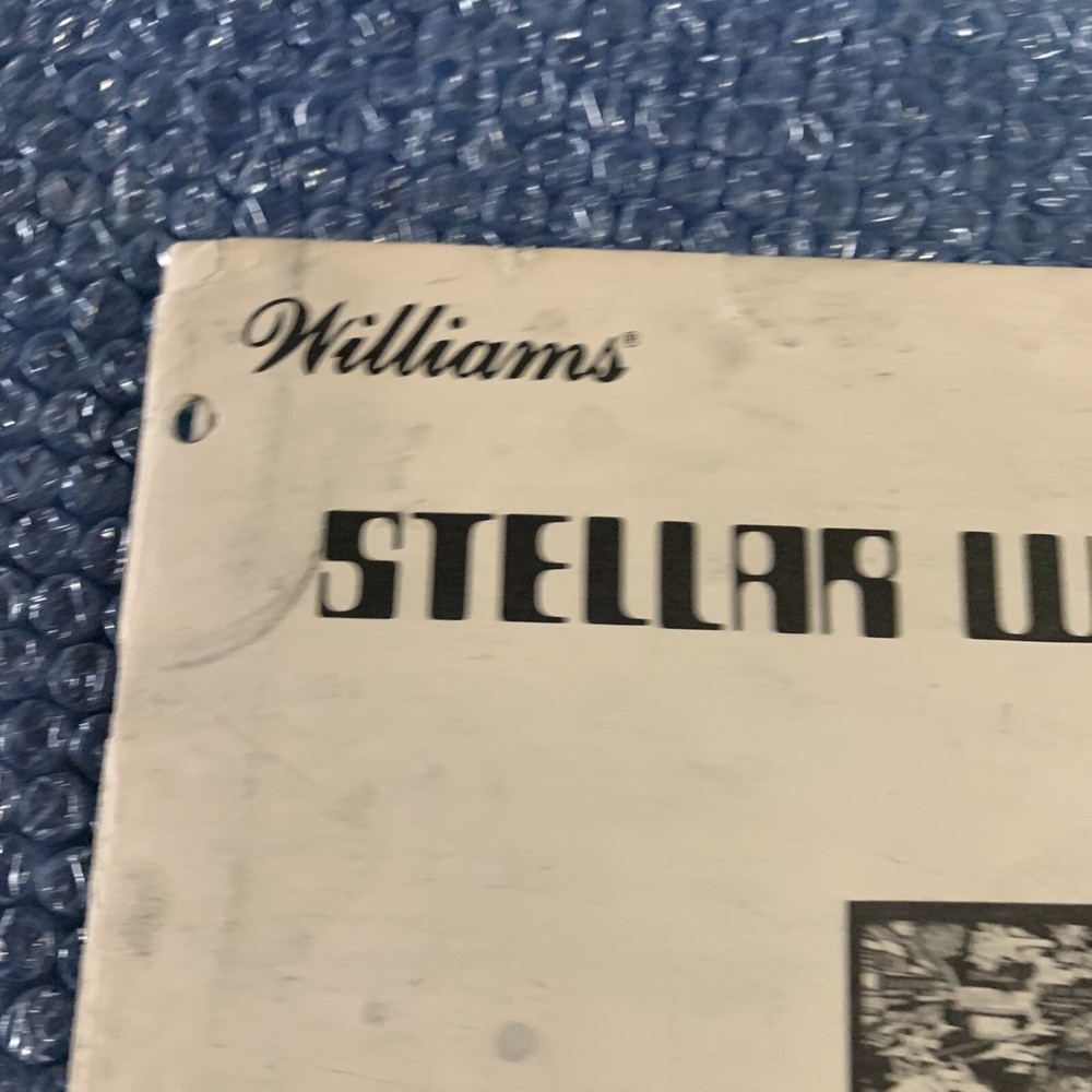 Stellar Wars Williams Pinball GAME owners manual