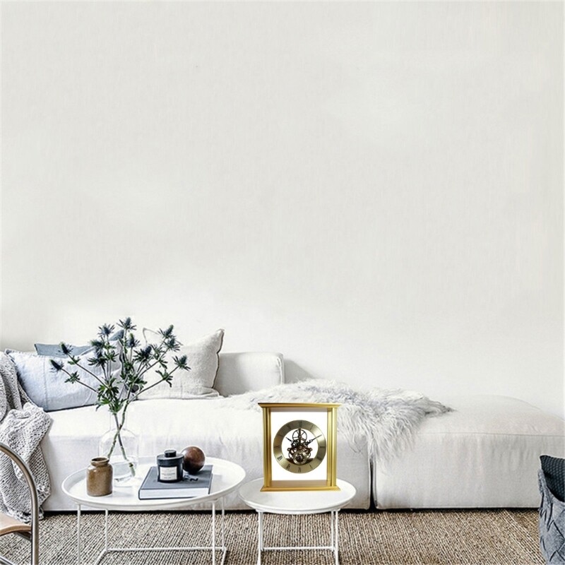 Round Gear Wall Clock Gold Perspective Digital Wall Clock 160mm Diameter