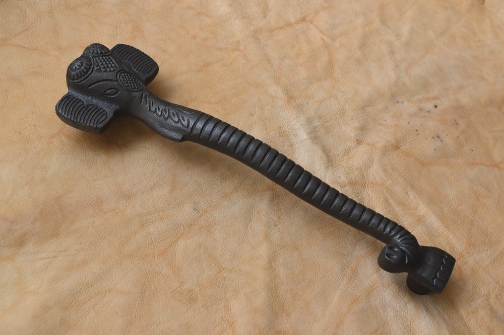 Vintage style Cast iron Large Front door gate Cabinet Elephant Face handle pull