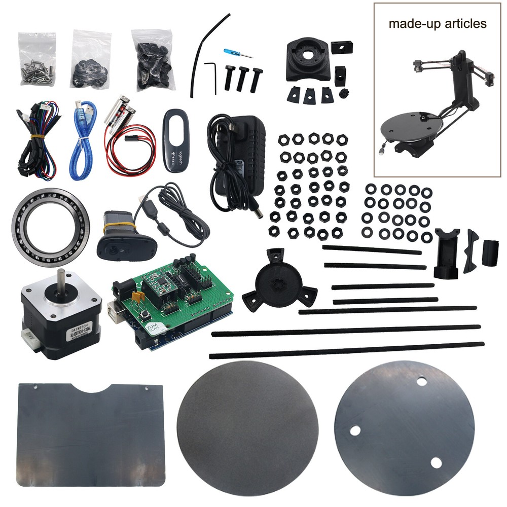 Advanced Laser 3D Scanner Kit with 3D Camera Open Source DIY for Samll Item