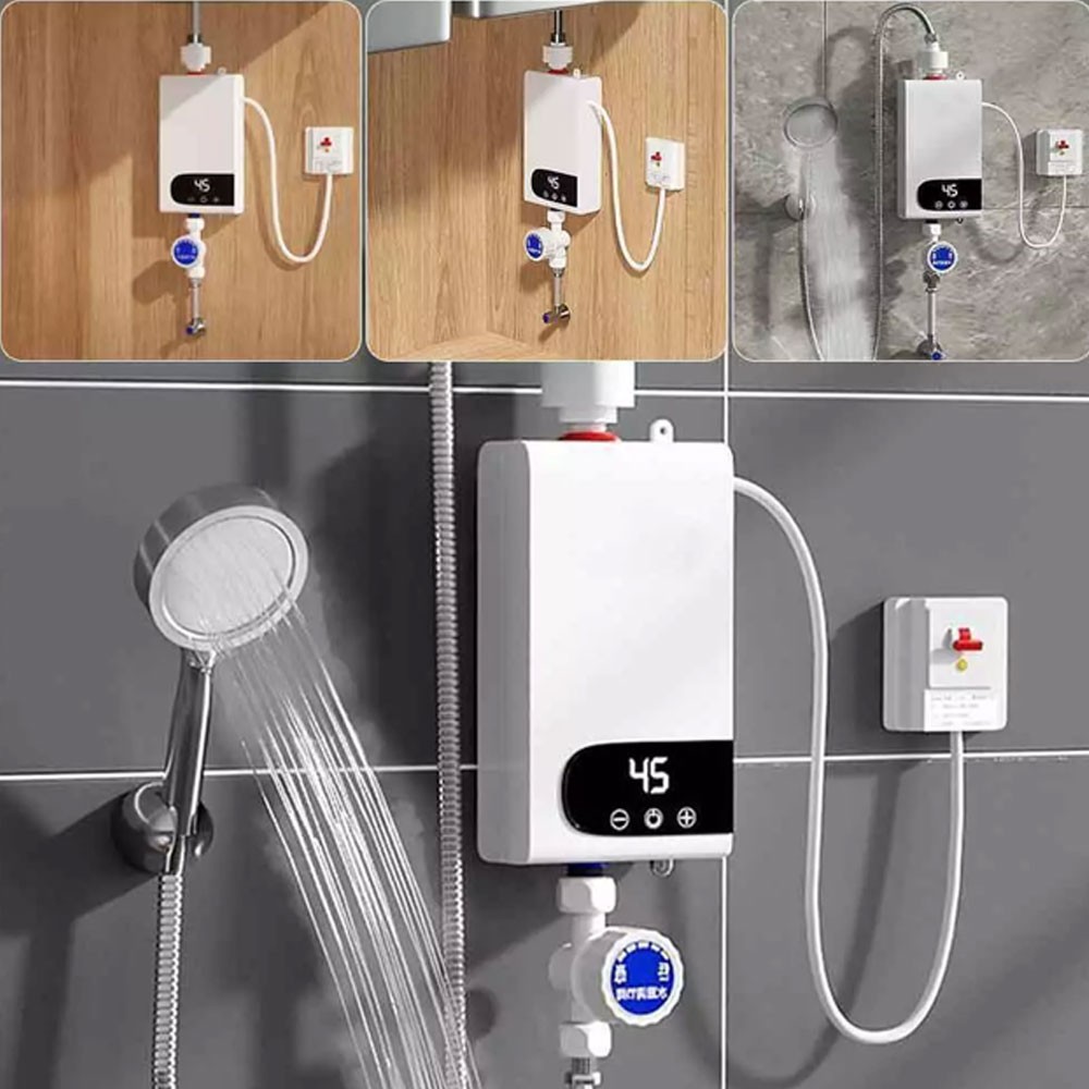 Tankless Water Heater Electric 110V 3500W Under Sink Instant Hot Water Heater