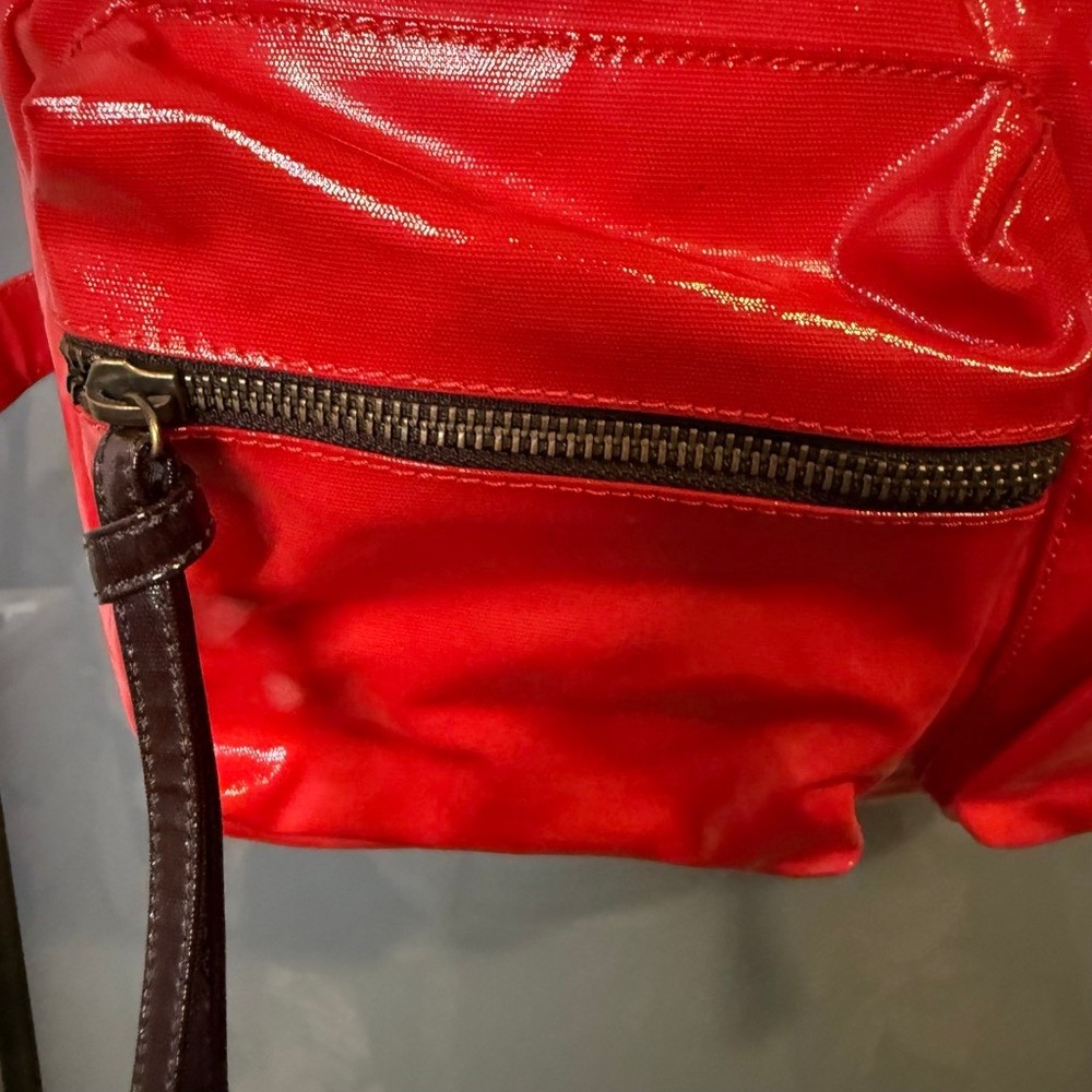 BODEN Backpack Red Coated Canvas