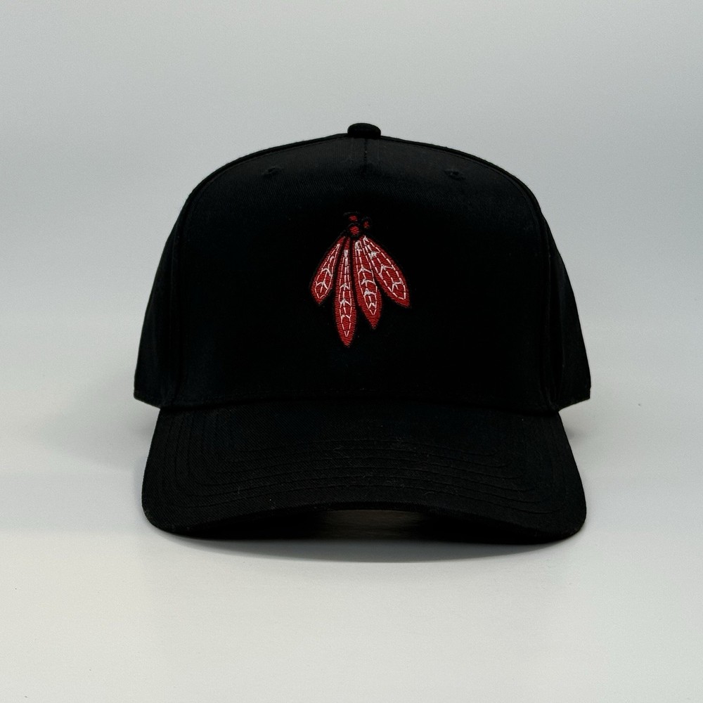 Chicago Blackhawks Feather Logo Snapback – Black