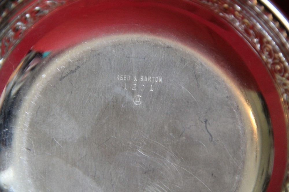 Reed and Barton plated silver nut dish