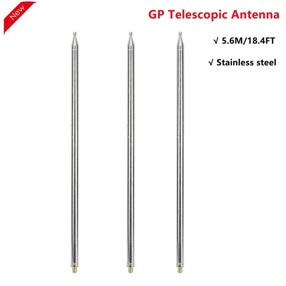 DIY Shortwave Antenna Element Extendable 5 6M/18 4FT Telescopic Antenna