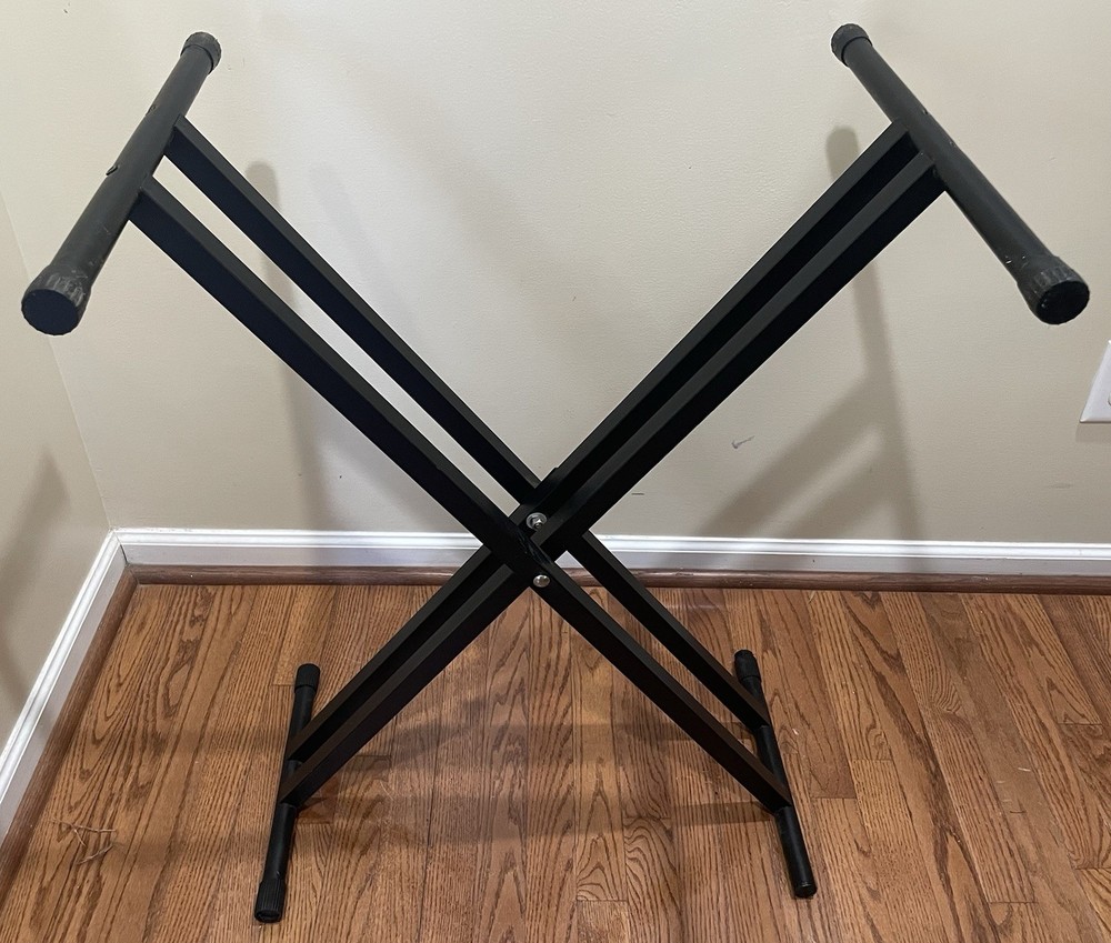 Doublebraced Keyboard X Stand Adjustable Black