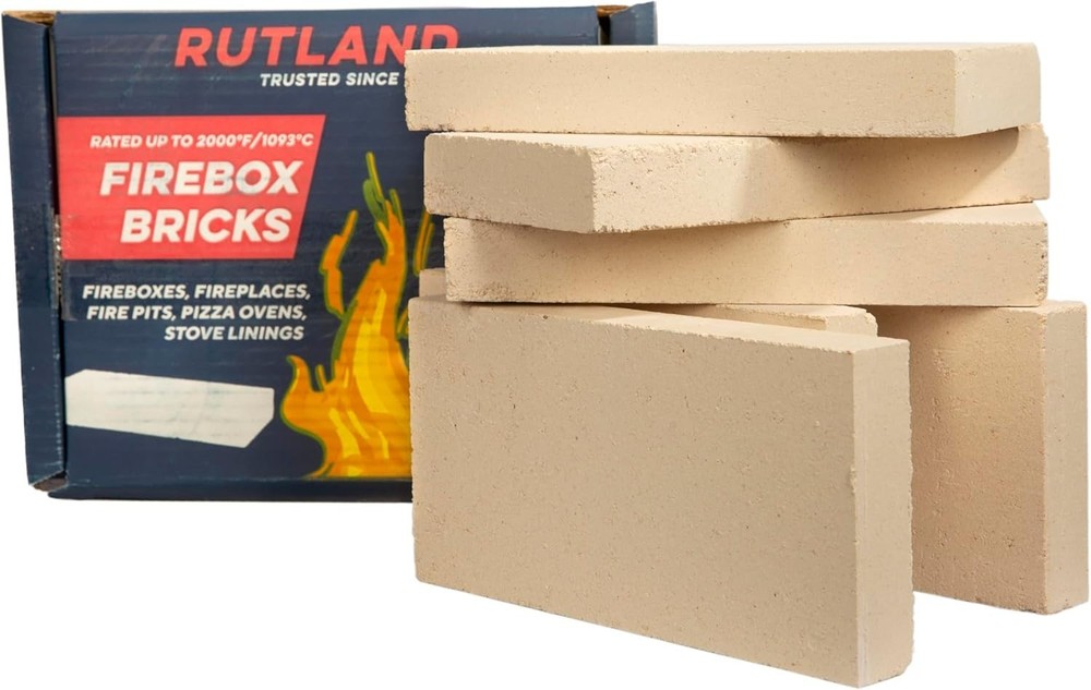 Rutland Fire Bricks, Properly Cured High Temperature FireBrick, -Made Residen...