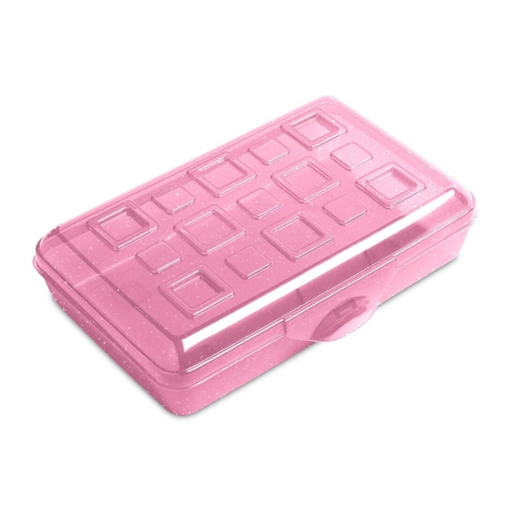 Sterilite Pencil Box Pink Glitter 2-Pack