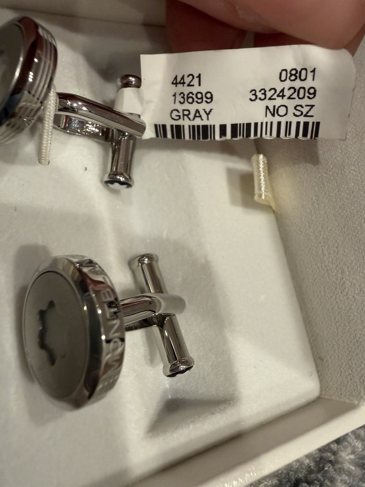 Mont Blanc cufflinks new Sterling Silver