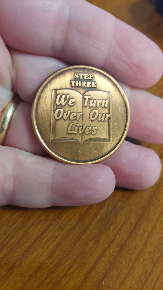 Step 3 Alcoholics Anonymous AA Medallion token Chip Coin Sobriety