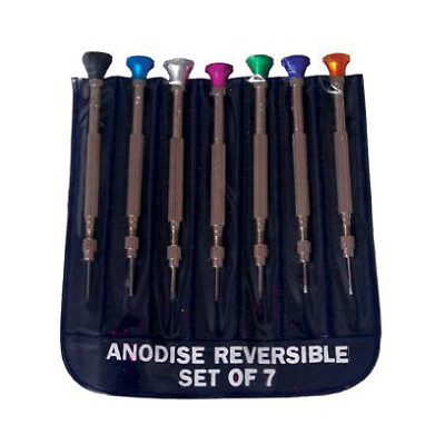 Precision Jeweler Eye Glasses Flat Tip Screw Driver - 7pc