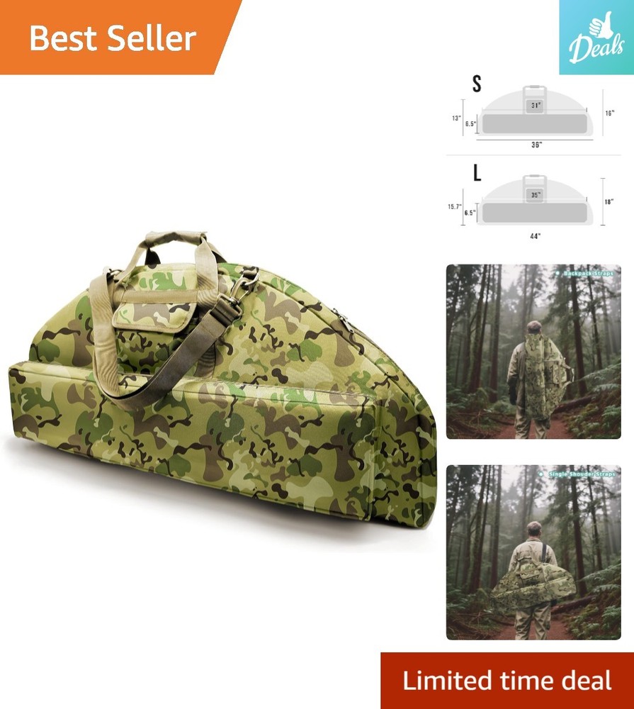 Secure & Lightweight Compound Bow Case - 44'' Padded Soft Protection & Storage