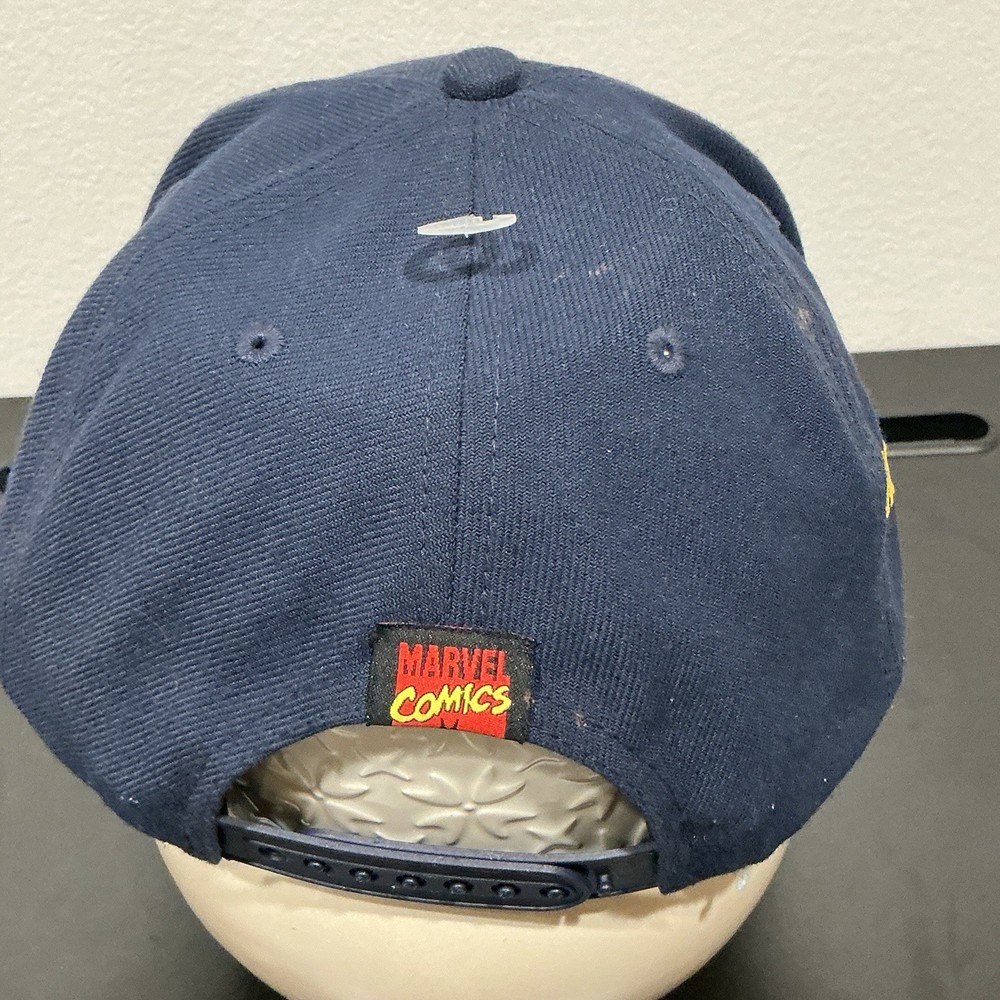 Marvel Spider-Man Lids Exclusive Snapback Hat Navy Blue Comic Panel Underbrim